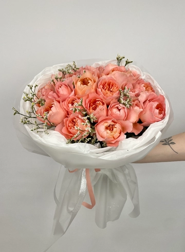 Букет: &laquo;Персиковая Нежность&raquo; от интернет-магазина цветов в 